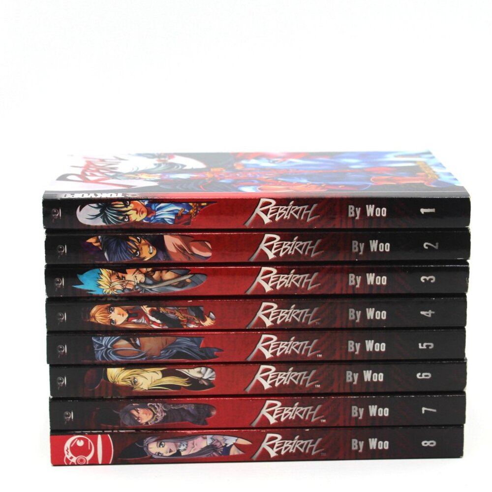 REBIRTH Manga Books Volumes 1-8 Story by Woo English Collection TokyoPop Graphic